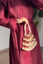 Bordo Shine Elbise